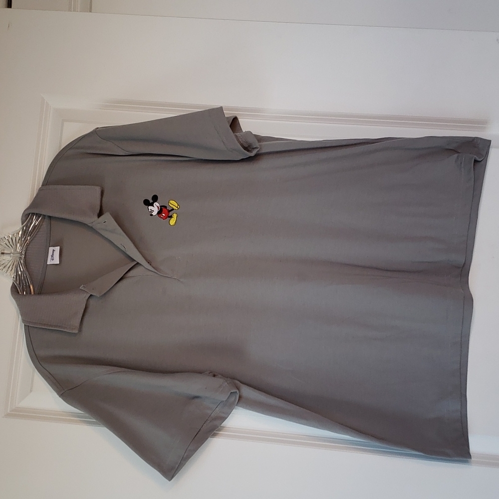 Men's Disney Gray Polo Shirt- L